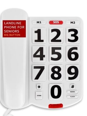 Uvital Big Button Phone for Seniors, Landline Phone for Elderly with Big Buttons